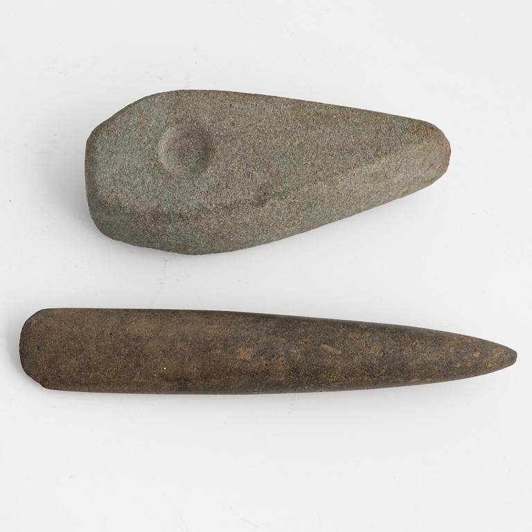 A neolithic stoneaxe.