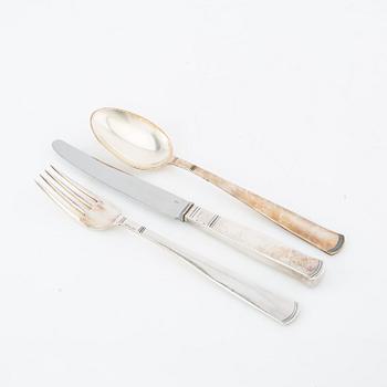 Jacob Ängman, bestick 18 dlr "Rosenholm" silver, GAB Stockholm 1959-1965.