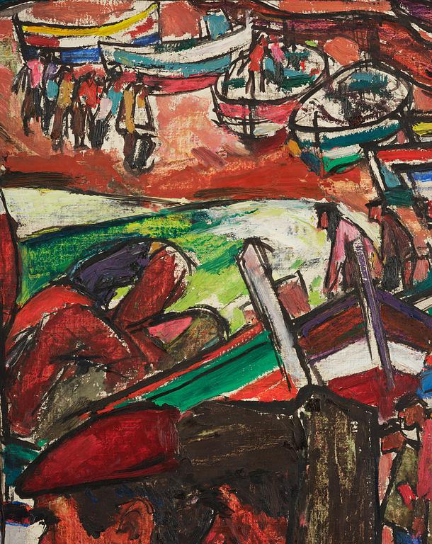 Eerik Haamer, Motif from the fishing village of Nazaré, Portugal.