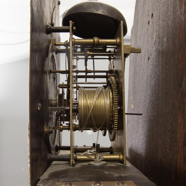 A mahogany veneered grandfather clock by John Parkes London.