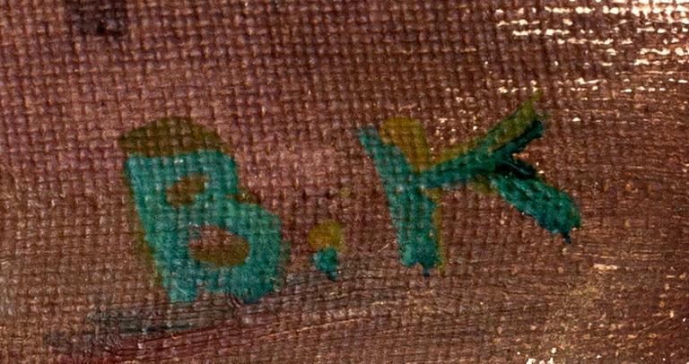 Brita af Klercker, olja på duk signerad.