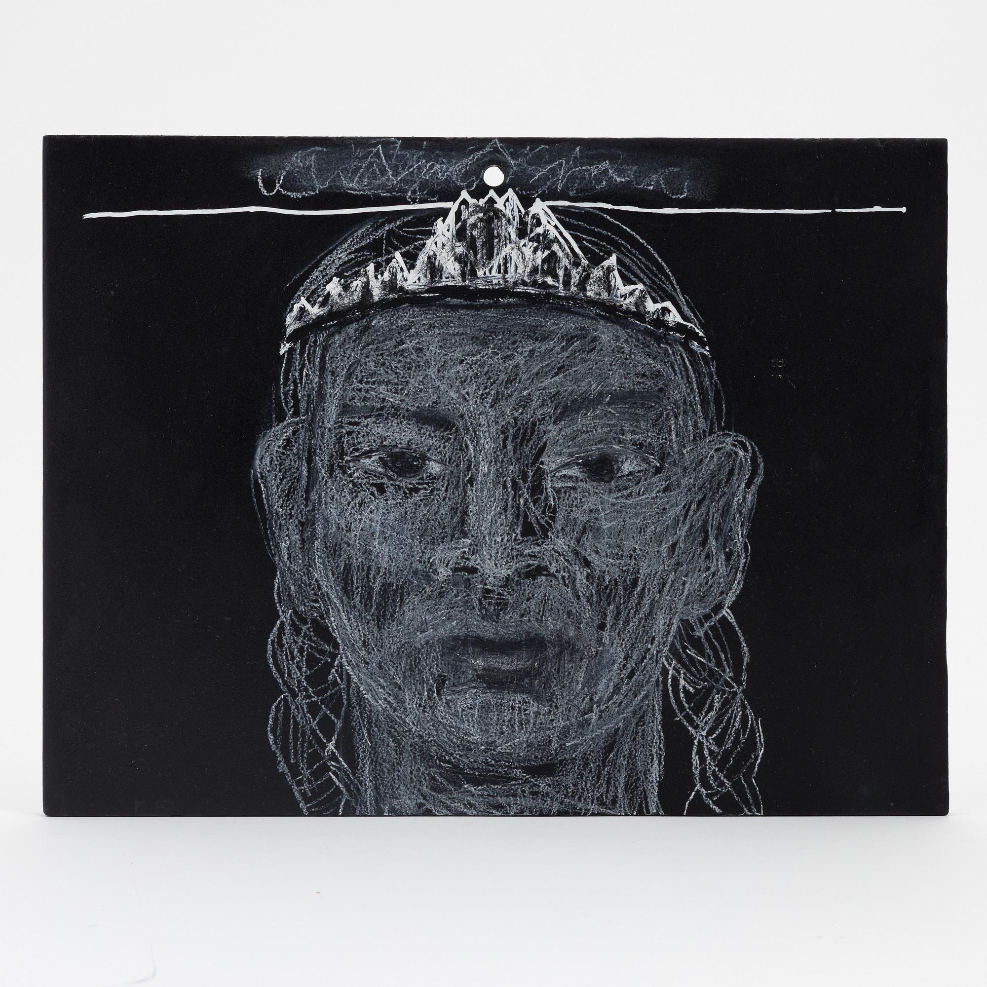 Astrid Göransson, mixed media on panel, signed and dated 2007 verso.
