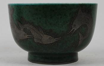 SKÅL, stengods "Argenta", Gustavberg.