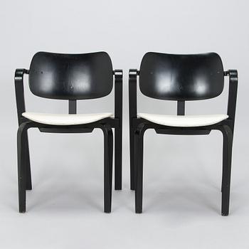 Ilmari Tapiovaara, a set of six 1960s 'Aslak' armchairs for Asko, Finland.
