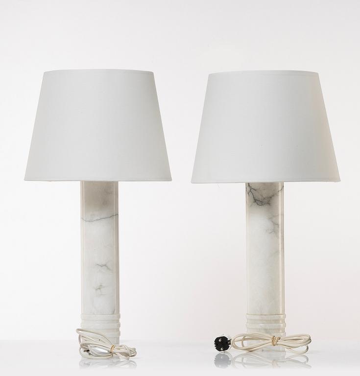 A pair of table lamps, Bergboms, second half of the 20th century.
