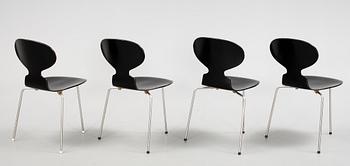 STOLAR, 4 st, "Myran", Arne Jacobsen, Fritz Hansen, 1900-talets mitt.