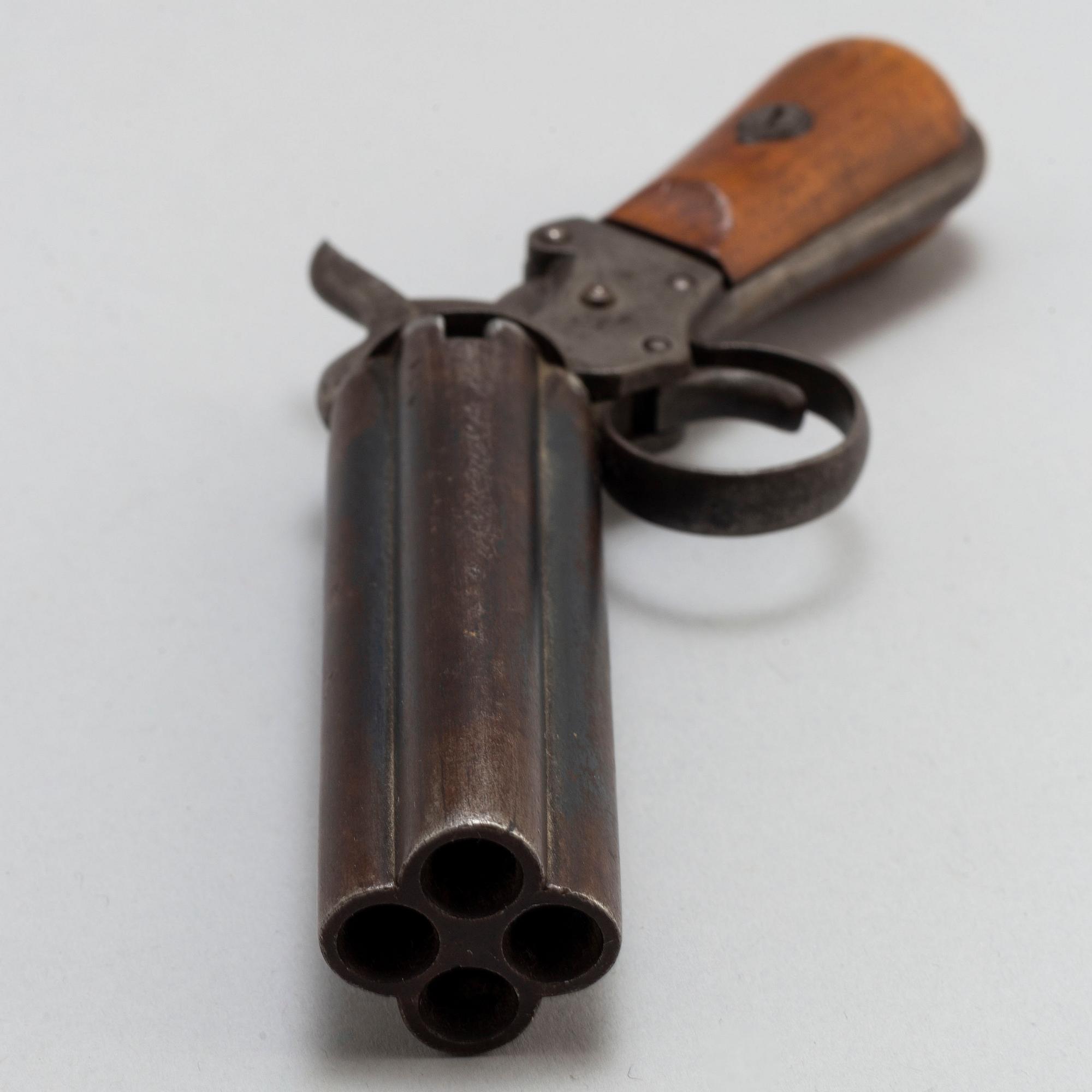 One revolver and one percussion gun, second half of the 19th century.