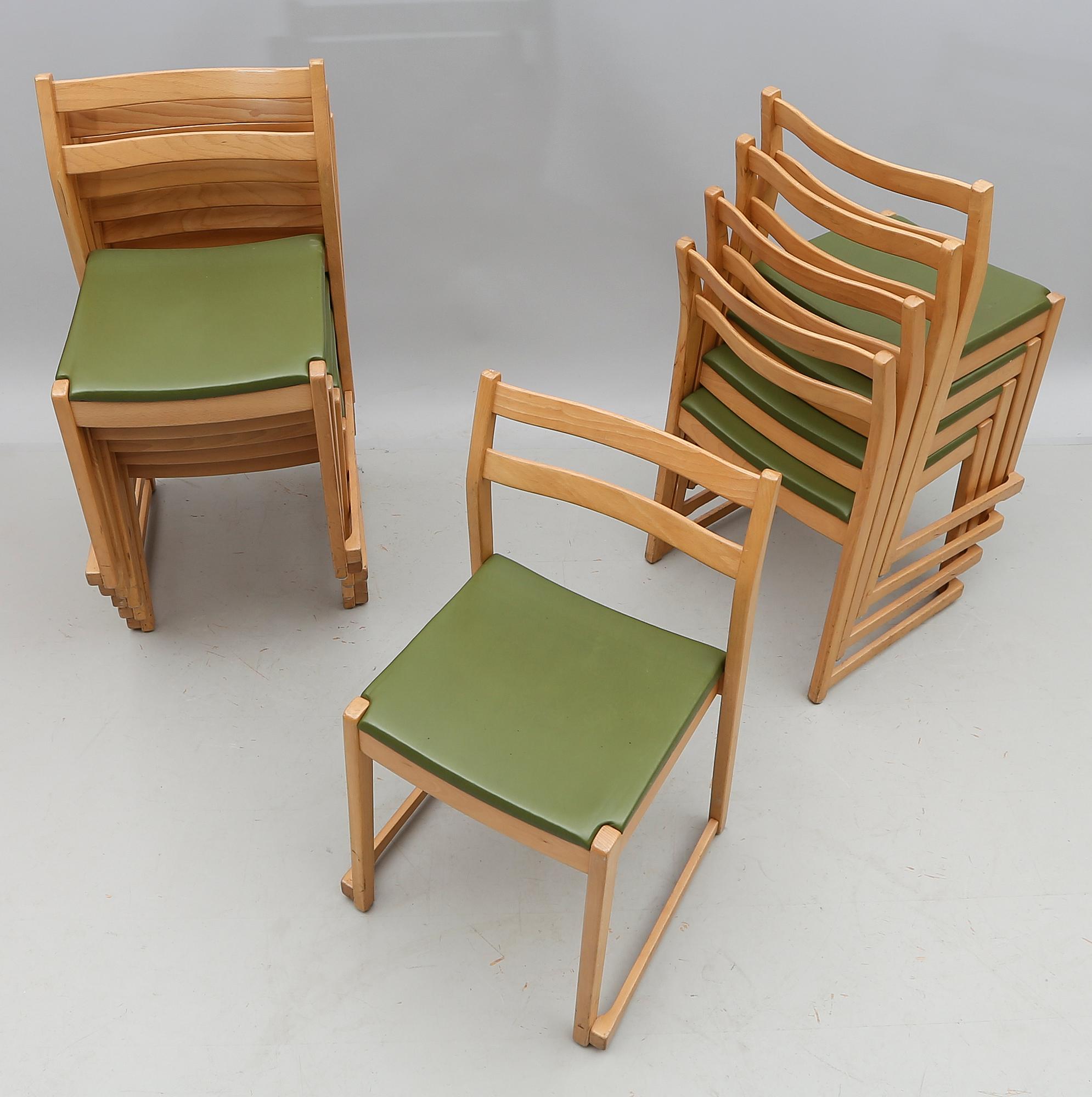 STOLAR, 10 st, C-E Ekström, Alb. Johansson & söner, Hyssna, 1900-talets andra hälft.