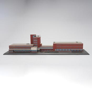 ERKKI HUTTUNEN, arkitekturmodell, Alkos fabriker i Rajamäki, Finland 1934.