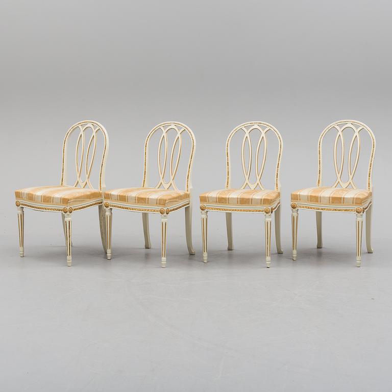 A first half of the 20th century Gustavian style five pcs furniture suite.