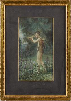 JOHN STEWART CLARK, akvarell, signerad.