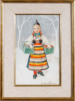 JENNY NYSTRÖM, akvarell, signerad.