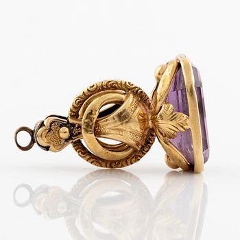 Sigill, guld med ametist, 1800-tal,