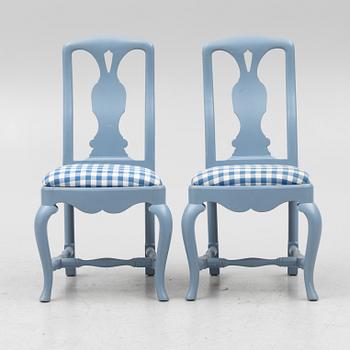 A five-piece Rococo style dining suite, circa 1900.