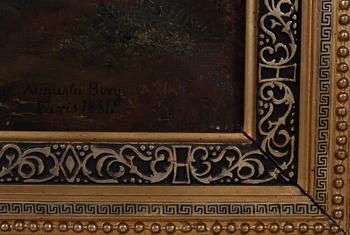 AUGUSTA BORG, olja på duk, sign samt dat "Paris 1881".