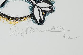 Sigvard Bernadotte, lithograph in colours, 1982, signed 132/360.
