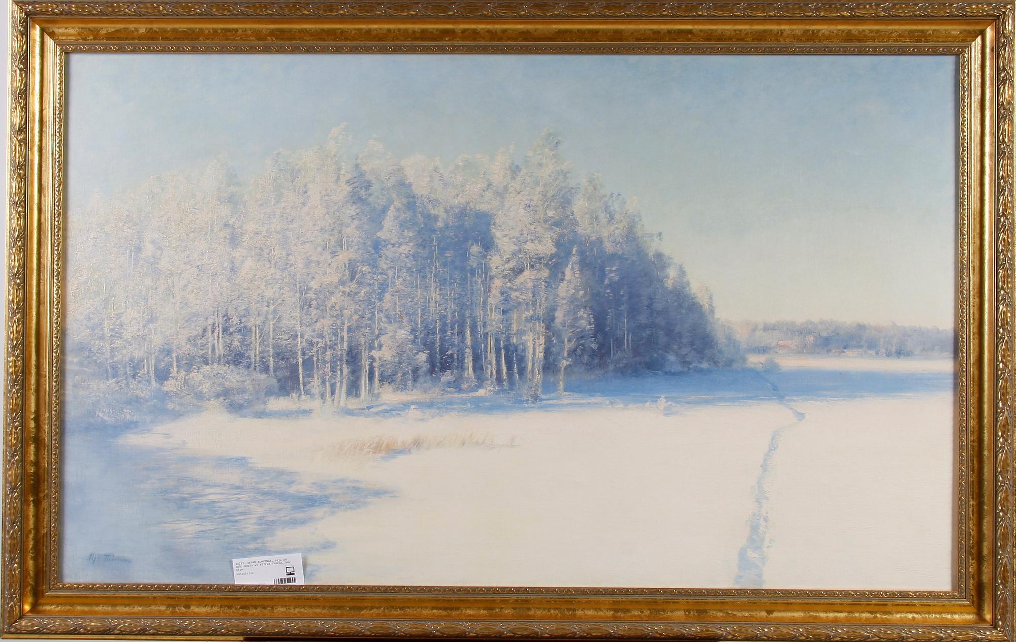 OKÄND KONSTNÄR, olja på duk, kopia av Alfred Thörne, bär sign.