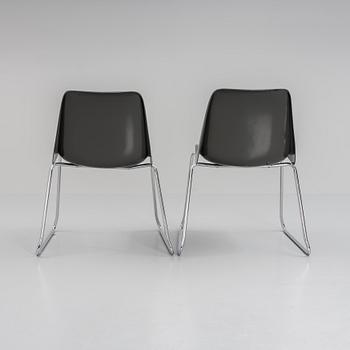 A pair of 'Frankfurt chairs' by Helmut Starke.