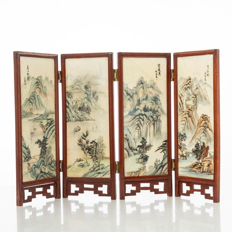 A table folding screen, China, 20th century/21st century.