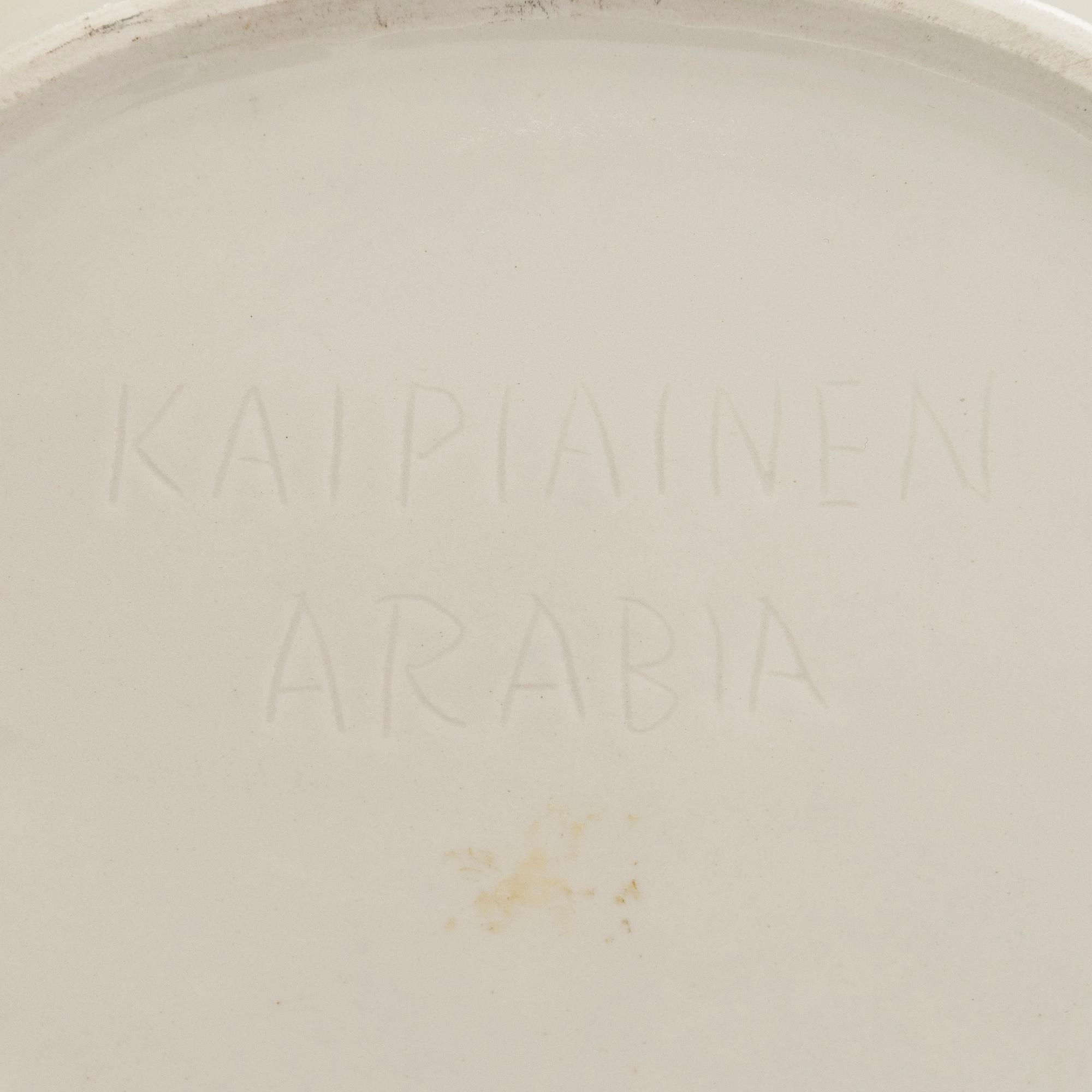 Birger Kaipiainen, dekorationstallrik, stengods signerad Kaipiainen, Arabia.