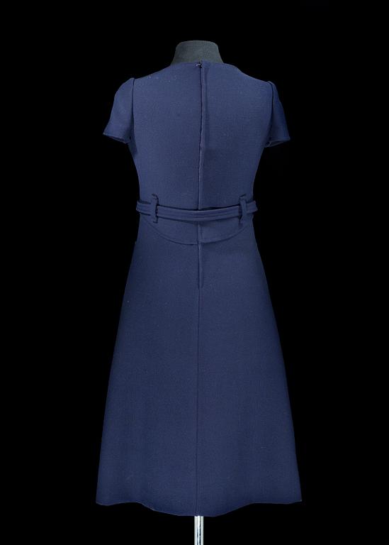A 1960s/70s blue wool dress by Courrèges.