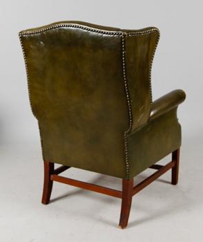 FÅTÖLJ, skinn, England, 1900-talets andra hälft.