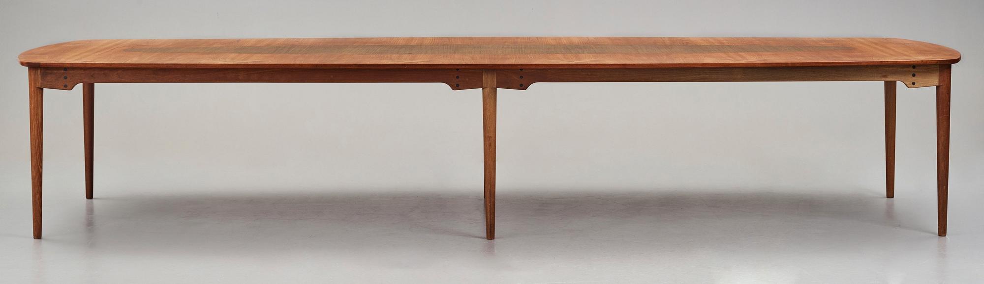 Finn Juhl, a unique conference table by Bovirke, Denmark, 1950's.