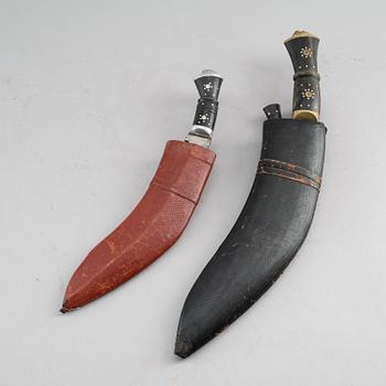 KUKRIS, 2 st, Indien, 1900-tal.