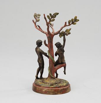 FIGURGRUPP, brons. Franz Bergmann, Wien, sign Namgreb.