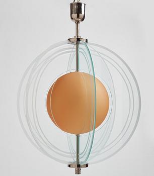 Vicke Lindstrand, an "Arsenal" ceiling lamp model "LD 610/611", Orrefors, 1930s.