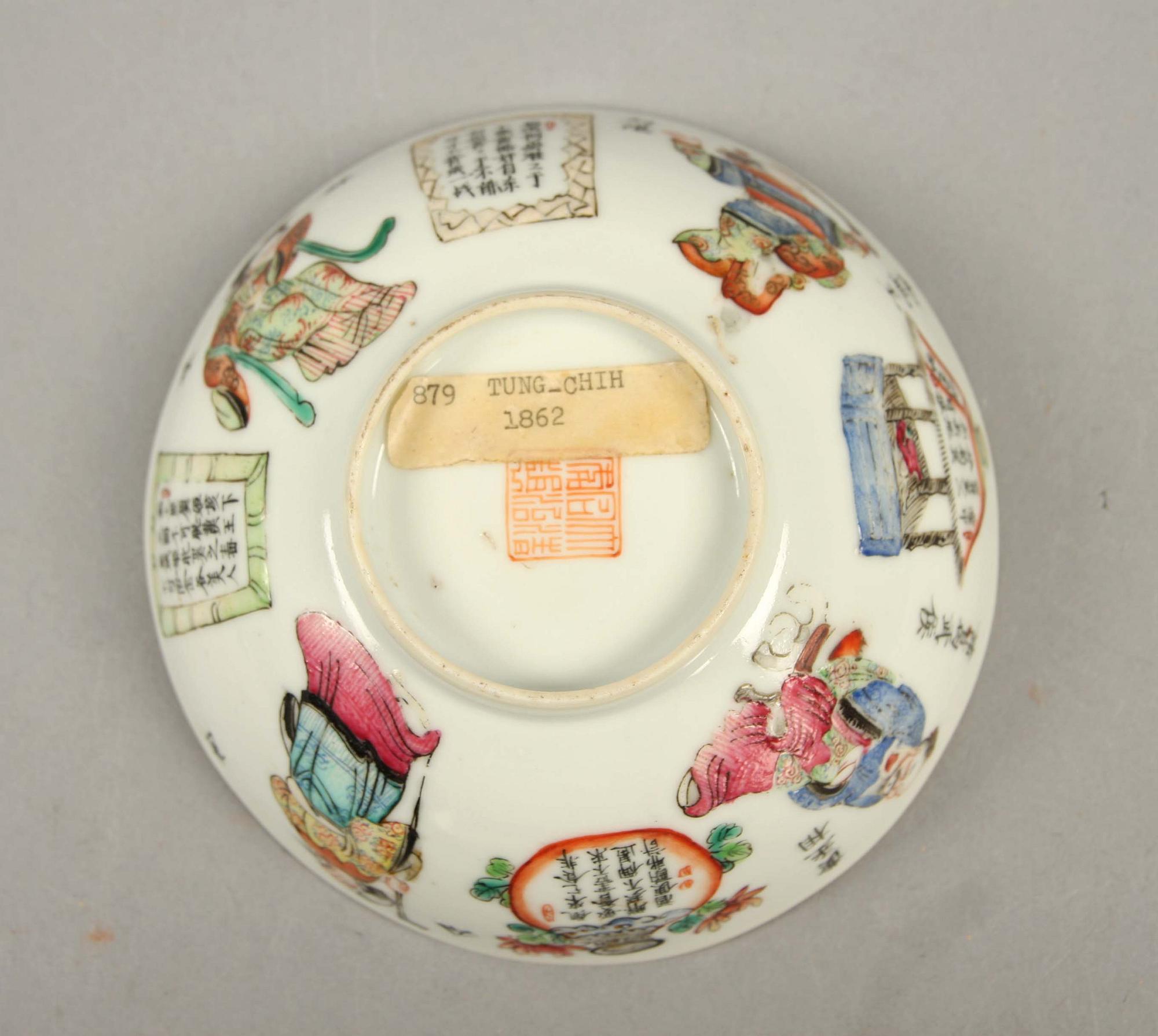 SKÅL, porslin, Kina, Tongzhi, 1800-tal.