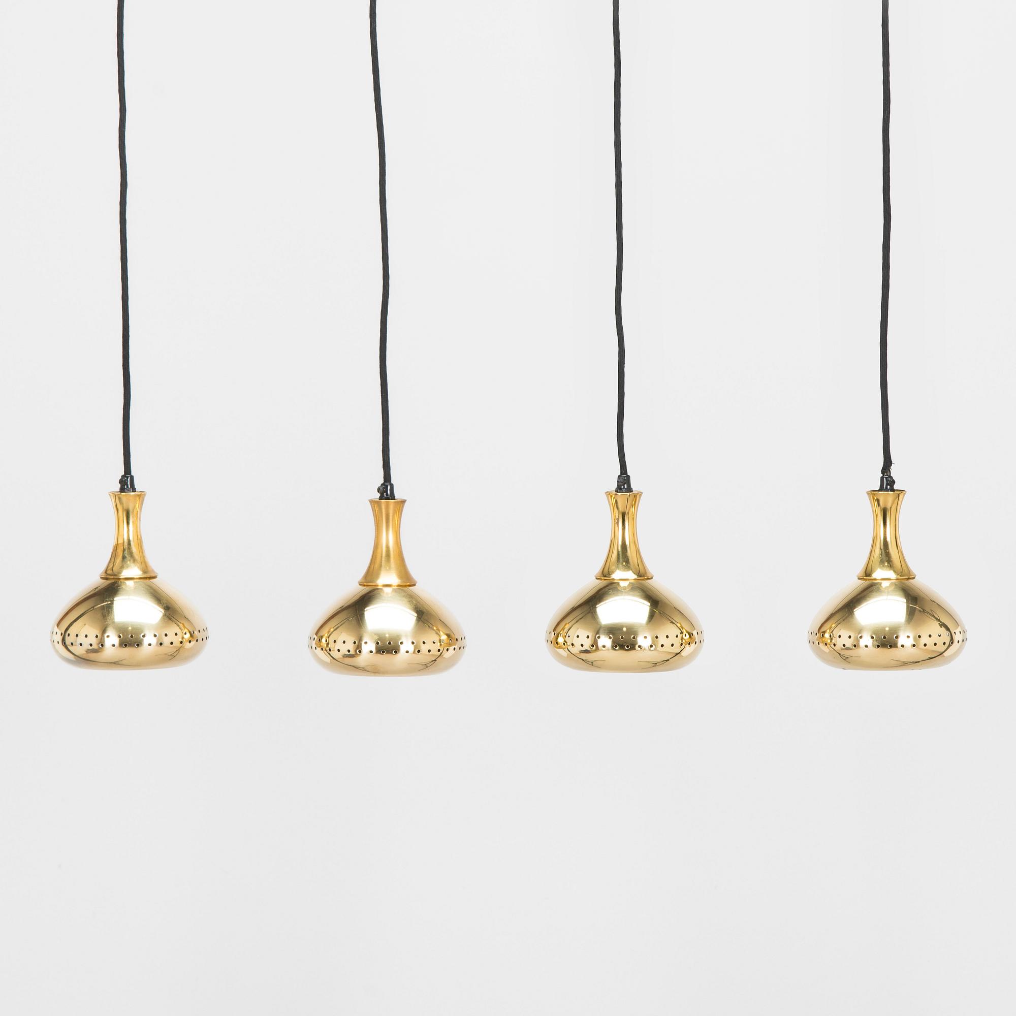 Hans-Agne Jakobsson, four pendant lamps, Markaryd, late 20th century.