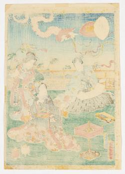 Utagawa Kunisada II, woodblock print.