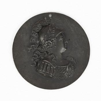 Monarchs and regents of Sweden, twenty metal portrait medallions, 19th20th century.