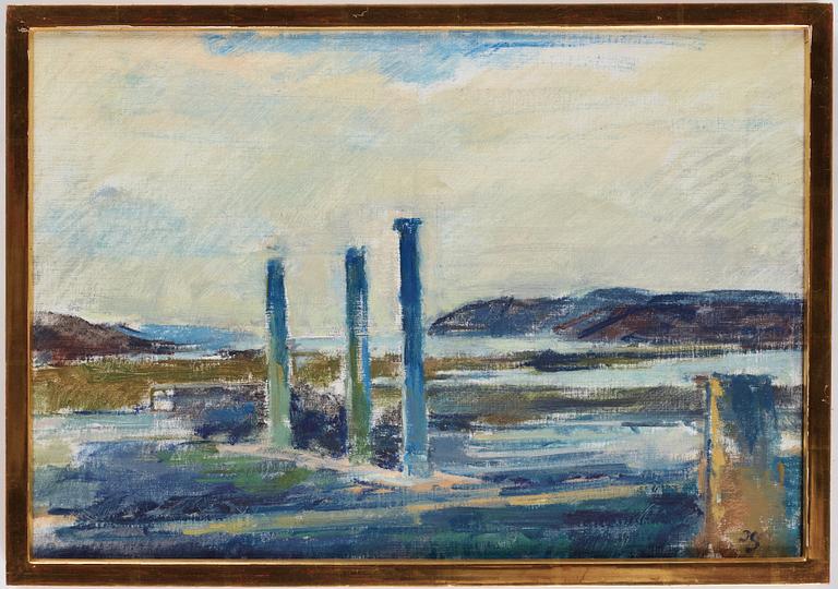HUGO ZUHR, oil on canvas. Signed. Also signed and dated 1962 on verso.