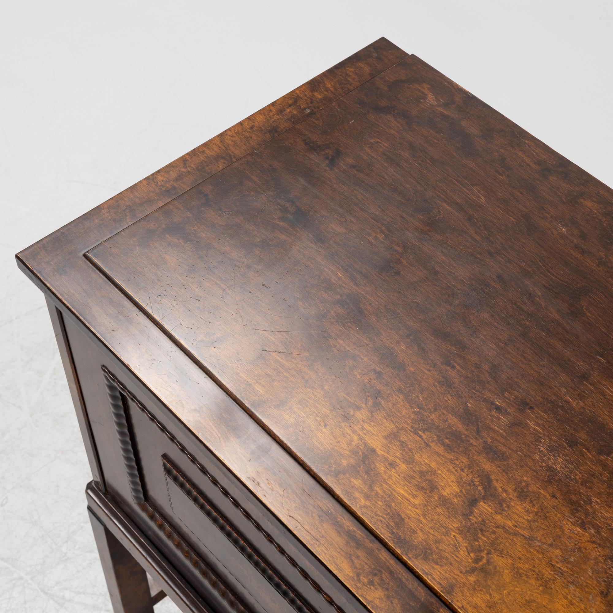 A birch veneered bar cabinet, Kocks Snickerifabriker Trälleborg, 1930's.