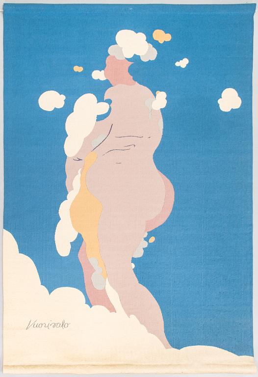 Pauli Vuorisalo, A signed wall textile 'Aurora' from late 20th century.