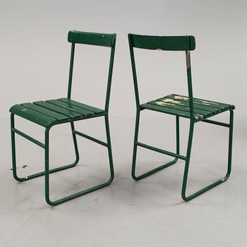 A set of four garden chairs and a table by Iwan B. Giertz, Flen, Sweden.