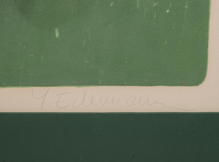 YRJÖ EDELMANN, färglitografi, signerad 61/150.