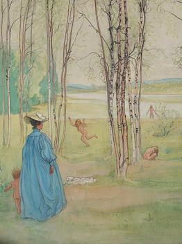 Carl Larsson, ”Våridyll” ("I grönan lund"/"De badande barnen"/"Idyll").