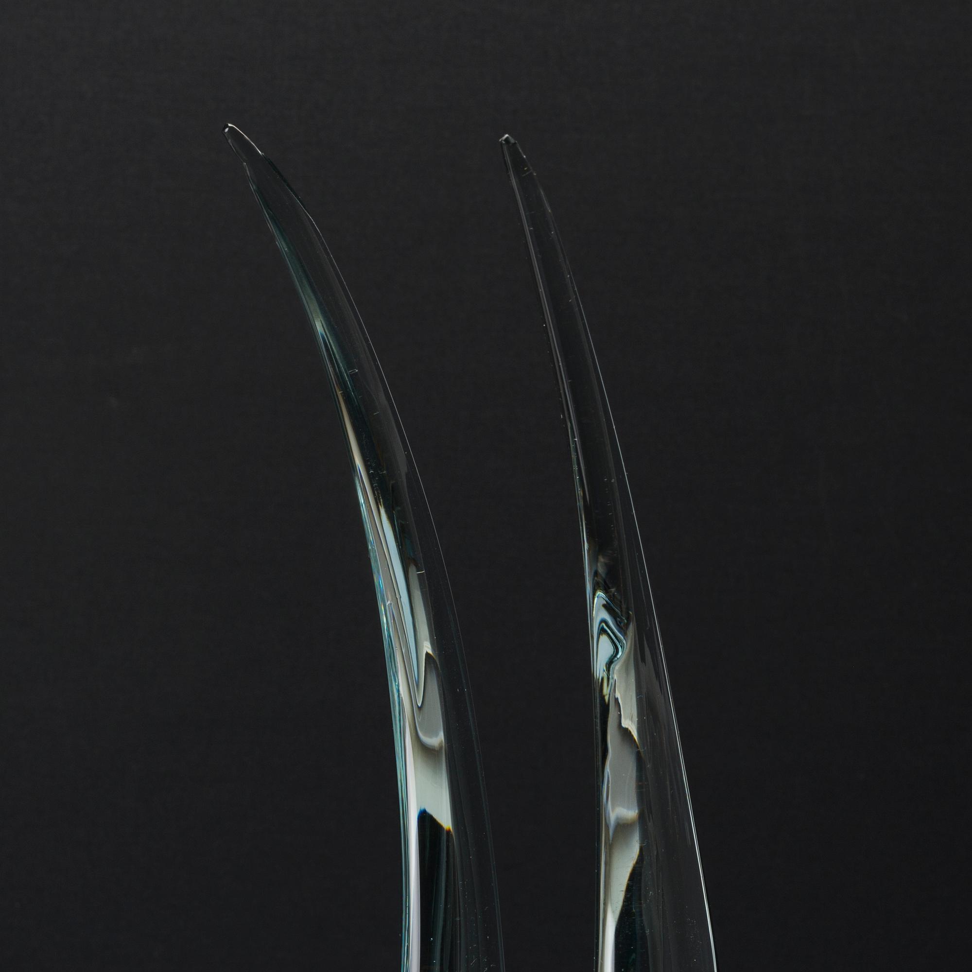 LIVIO SEGUSO, figurin, glas, signerad Murano 1900-talets andra hälft.