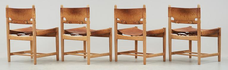 STOLAR, 4st, modell 3237, Borge Mogensen, Frederica Möbler, Danmark. Formgiven 1964.