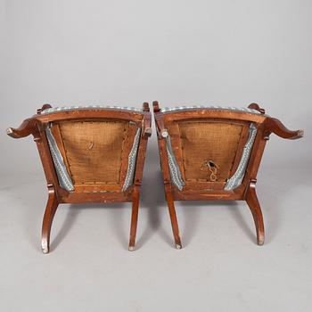 KARMSTOLAR, ett par, Ryssland 1820-tal.