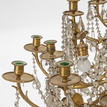 A large chandelier, late 19th Century.