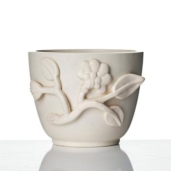 Wilhelm Kåge, a "Carrara" ceramic vase and bowl, Gustavsberg 1930s-40s.