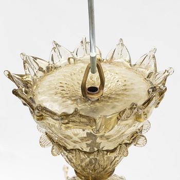 A venetian style glass chendelier, mid 20th century.