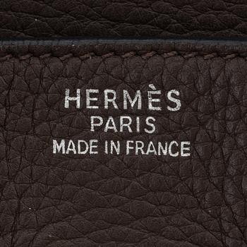 Hermès, a chocolate brown Togo leather 'Birkin 35' handbag, 2008.