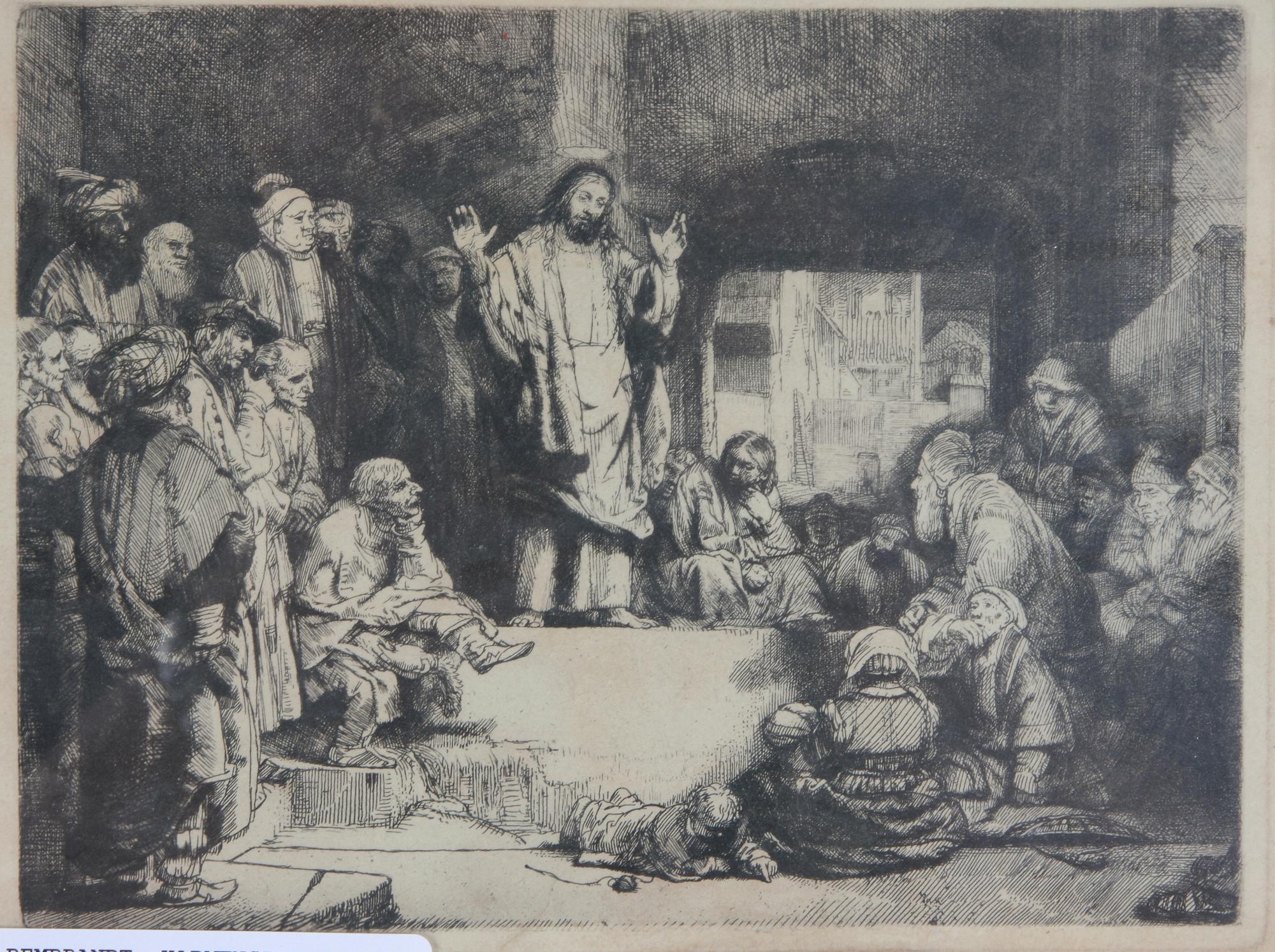 REMBRANDT HARMENSZ VAN RIJN, efter, etsning.