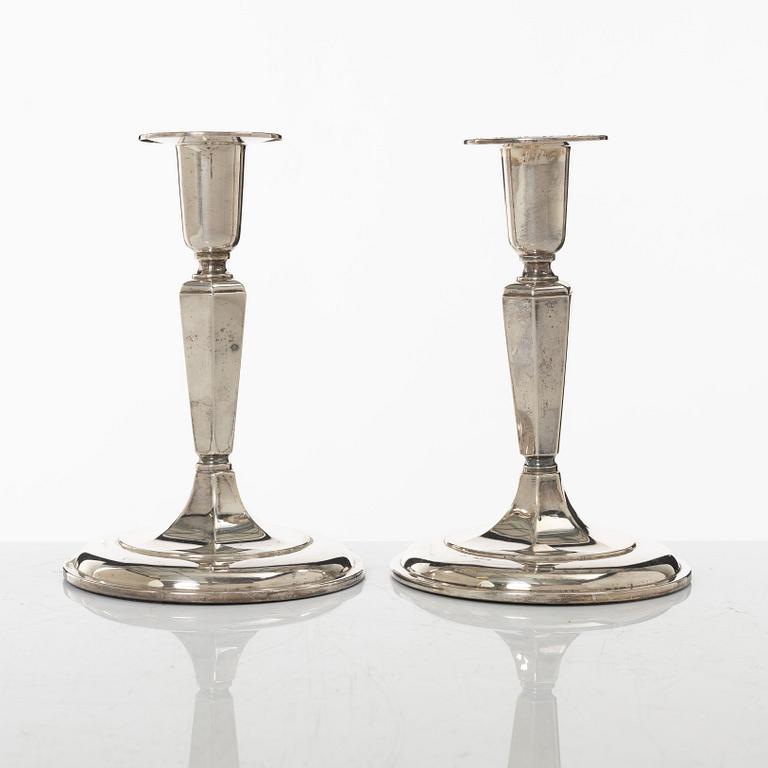 A pair of silver candlesticks, GAB, Stockholm, 1964.