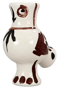 1222. A Pablo Picasso faience pitcher "Chouette aux taches", Madoura Vallauris, 1951.